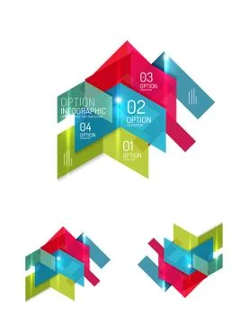 Paper infographic elements Stock Illustration