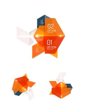 Paper infographic elements イラスト素材