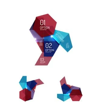 Paper infographic elements Stock Illustration