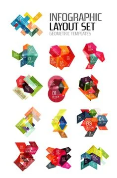 Paper infographic elements Stock Illustration