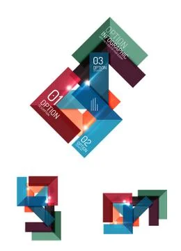 Paper infographic elements 스톡 일러스트