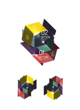 Paper infographic elements Stock Illustration