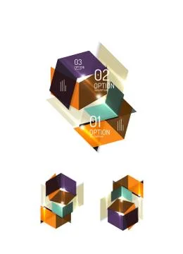 Paper infographic elements Stockillustratie