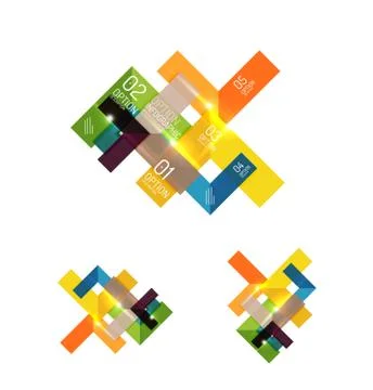 Paper infographic elements Stock Illustration