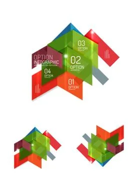 Paper infographic elements Stock Illustration