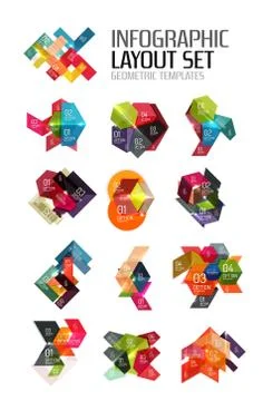 Paper infographic elements イラスト素材