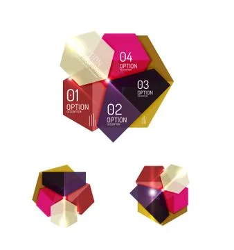 Paper infographic elements Stock Illustration