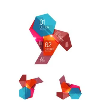 Paper infographic elements Stockillustratie