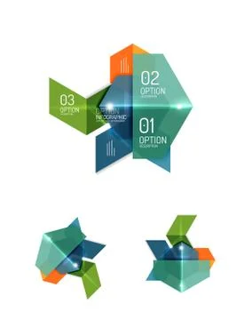 Paper infographic elements Stock Illustration