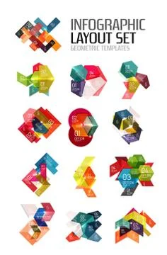Paper infographic elements Stock Illustration
