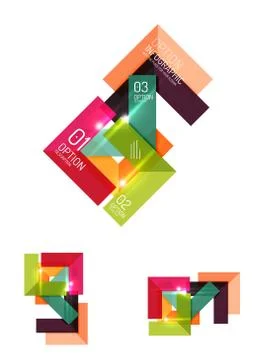 Paper infographic elements 스톡 일러스트