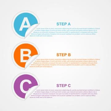 Paper infographic. Modern design template Illustrazione stock