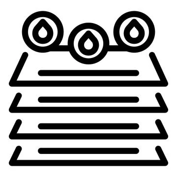 Paper ink icon outline vector. Toner copier Stock Illustration