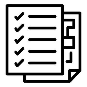 Paper integrity icon outline vector. Vision trust Stock Illustration