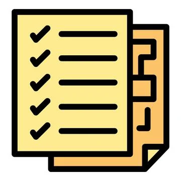 Paper integrity icon vector flat Stock Illustration