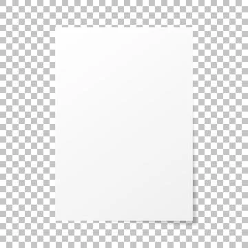 Paper on a isolated background with shadow - vector design Illustrazione stock