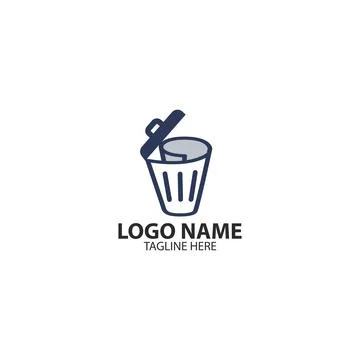Paper junk logo design vector 스톡 일러스트