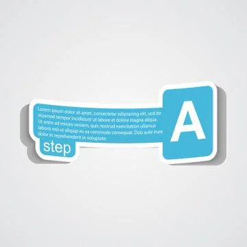 Paper key design element infographic Stock Illustration
