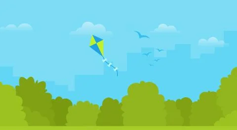 Paper kite vector icon flat isolated Stock Illustration