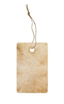 Paper label isolated on white background Fotos de archivo