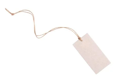 Paper label with a string Stock Photos