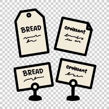 Paper Labels And Table Card Holders Иллюстрация