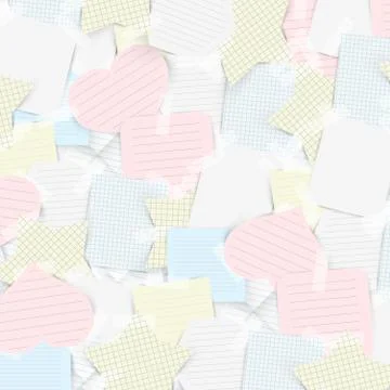 Paper labels with sellotape, vector. Stock Illustration