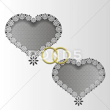 Paper lace greeting card Stock Illustration