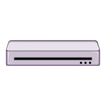 Paper laminator machine cartoon vector illustration Stock Illustration