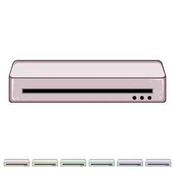 Paper laminator machine cartoon vector graphic Illustrazione stock