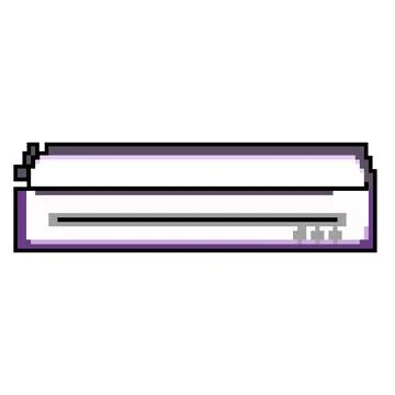 Paper laminator machine game pixel art vector illustration Illustrazione stock