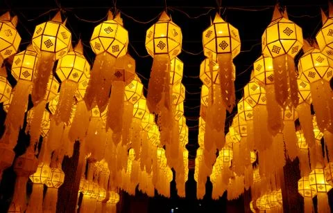 Paper lantern display Stock Photos