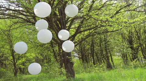 Paper lanterns Stock Footage 36281970