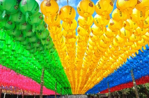 Paper lanterns Stock Photos