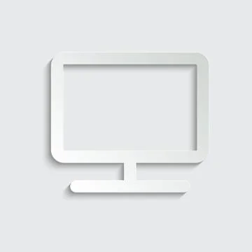 Paper Laptop vector icon/ notebook vector icon. line design Stock Illustration