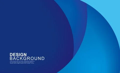 Paper layer circle blue abstract background. Curves and lines use for banner, Illustrazione stock