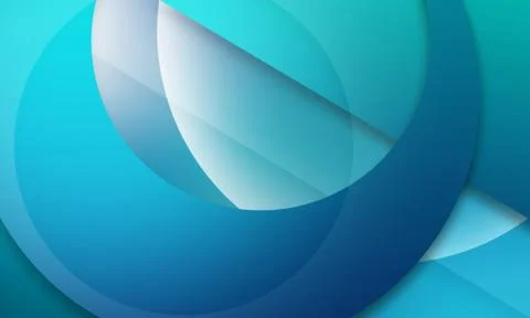 Paper layer circle blue abstract background. Stock Illustration