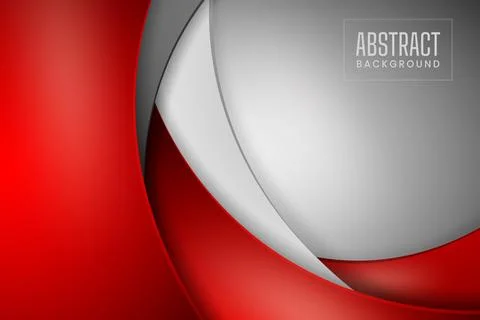 Paper layer circle red abstract background Stock Illustration