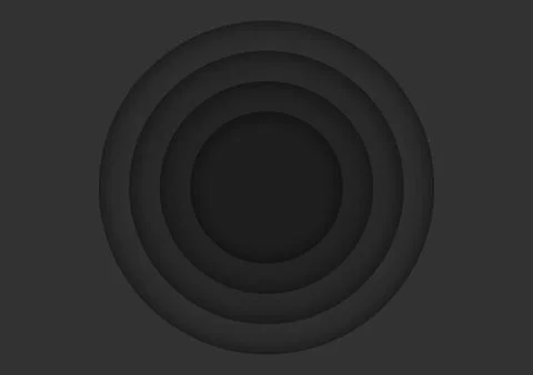 Paper layer circle solid black abstract background. Round shape use for ban.. Illustrazione stock