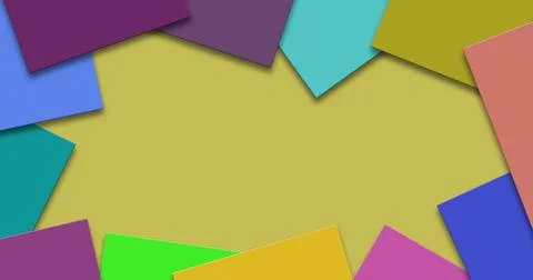 Paper layers for geometric banner Stock Illustration
