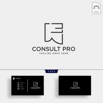 Paper line consulting creative logo template vector illustration Stock Illustration