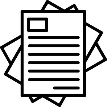 Paper Line Icon Design Stock Illustration