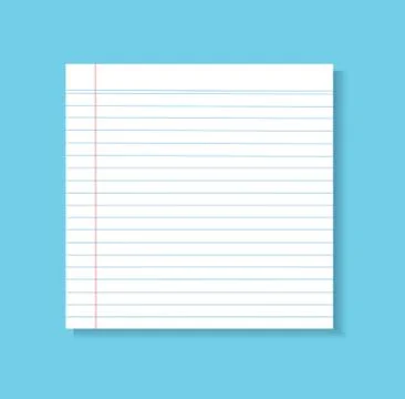 Paper line vector background, detailed lined paper texture Stock Illustration