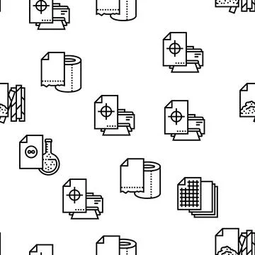 Paper List For Printing Poster Vector Seamless Pattern Illustrazione stock