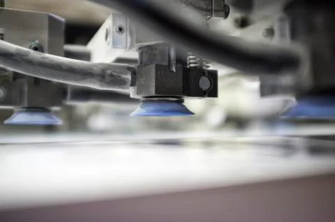 Paper loading of an offset printer machine Stock Photos