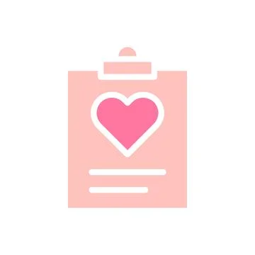Paper love solid soft pink valentine illustration Stock Illustration