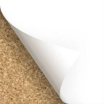 Paper lower left corner cork Stock Illustration
