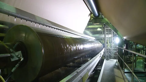 Paper machine. gloss Video stock 102594681