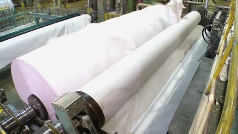 Paper machine. paper production Stockbeeldmateriaal 102594579