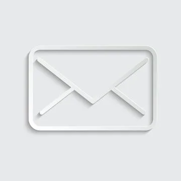 Paper mail icon. The envelope. Stock Illustration
